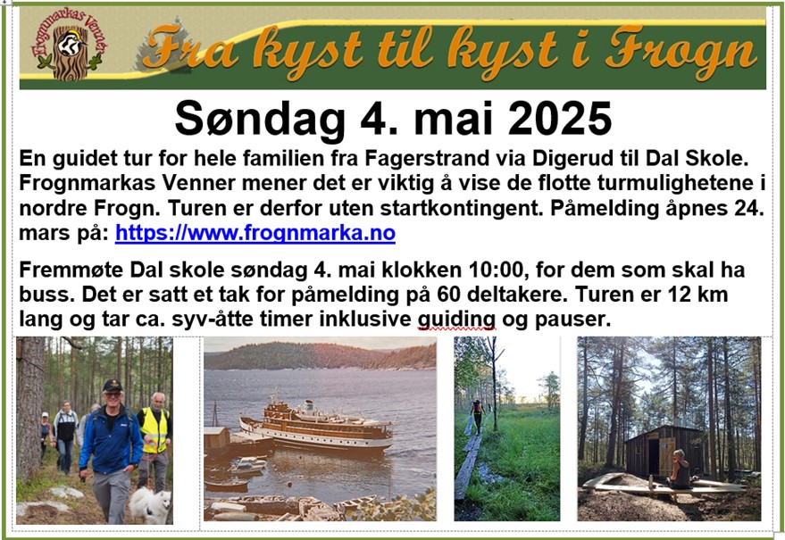 Artikkelbilde til artikkelen Fra kyst til kyst i Frogn. Søndag 4.mai